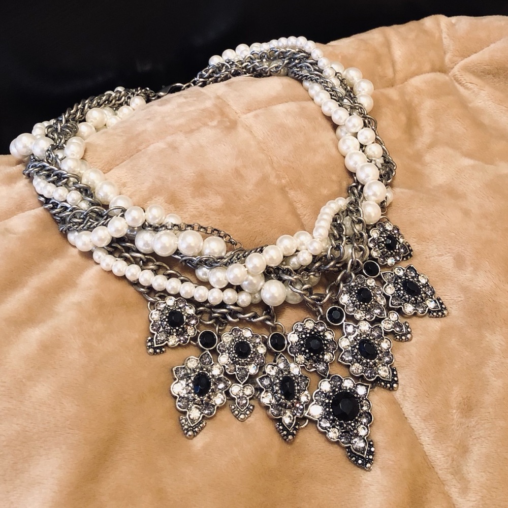 Zara Pearl & Chain Princess Necklace